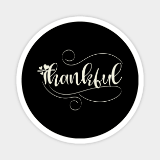 Thankful_light lettering Magnet